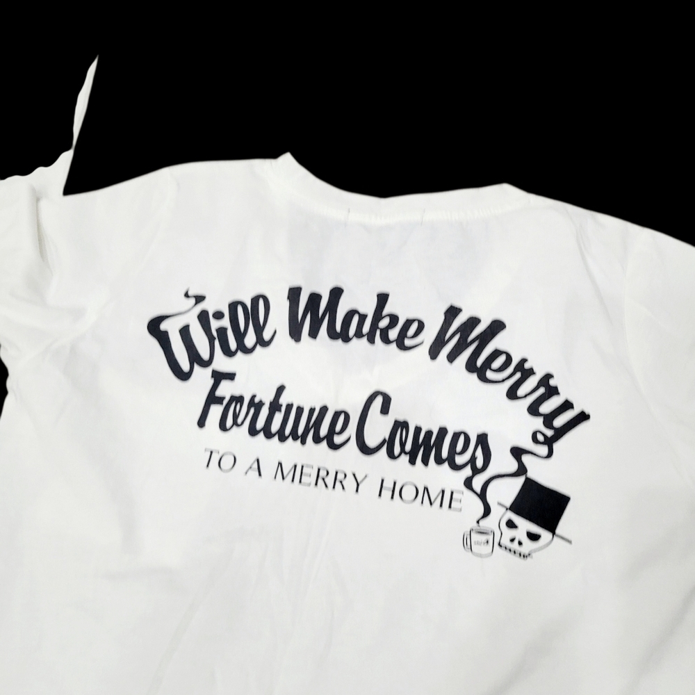 Y2K Merry Home Skull Graphic Long Sleeve Top Size: Small